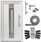 kuporta Kunststoff Haustür Lugana Türen 98 x 208 cm DIN links weiß mit Stoßgriff-Set Montageset Fugendichtband
