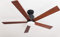 Pepeo Deckenventilator mit Deckenleuchte - geräuschlos - Tibu Design Deckenventilator mit Fernbedienung und dimmbarer LED Beleuchtung. Ventilator Durchmesser große 132 cm Holzflügel - DC Motor