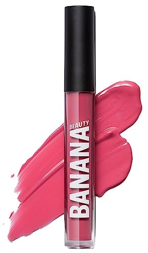 Banana Beauty Semi Matte Liquid Lipstick mit 10h Halt (Oh-la-licious/knalliges Pink) – Lippenstift matt für volle Lippen – Schutz vor Austrocknen & intensives Volumen