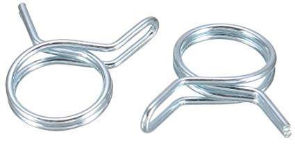 uxcell Double Wire Spring Hose Clamp 10mm Inner Dia Fit 10.5-11.5mm OD Hose Fuel Line Silicone Tube Spring Clips Zinc Plated 10Pcs
