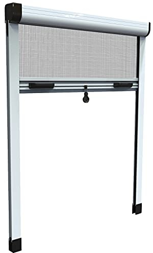 HU-firma Zanzariere Alluminio Verticale Bianco, 120 x 170 cm