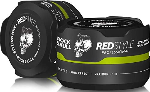 Redstyle Professional Haarwax Styling (2 x 150ml, Grün Matt Skull)