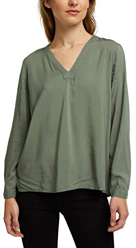 edc by ESPRIT Henley-Bluse aus LENZING™ ECOVERO™