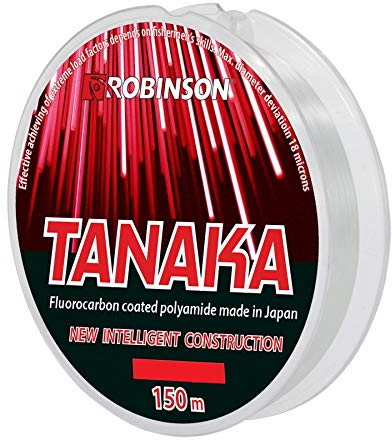 Robinson Angelschnur Tanaka 150m 0,161-0,382mm Fluorocarbon beschichtet (0,181mm / 4,80kg)