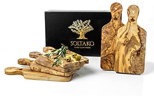 Olivenholz Brotzeitbretter 6er Set Le Matinal