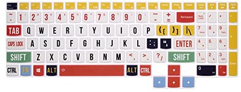 WYGCH Silicone Keyboard Cover for Lenovo Legion 5 Series /5 5i 5p 5pi 15.6 and 17.3 Inch Gaming Laptop Skin Keyboard Protector-Rainbow Font