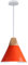 iDEGU Hängeleuchte, modern, E27, Kronleuchter aus Holz und Metall, Ø 22 cm, Deckenleuchte, schlichtes Design, Lampe für Schlafzimmer, Esszimmer, Küche (Orange)