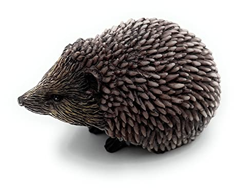 Onwomania Polyresin Figur Igel Insektenfresser Braunbrustigel Weißbauchigel Tier Dekofigur aus Polyresin Braun 7 cm