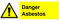 Warnschild mit Aufschrift Danger Asbest, 300 x 100 mm, L31