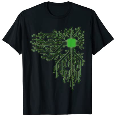 Computerchip CPU Kern Herz - Lustiger Computerfreak T-Shirt