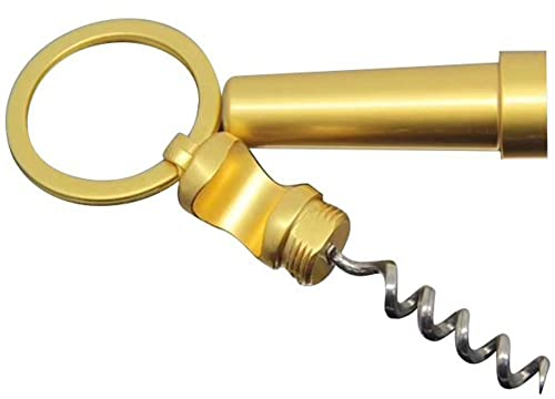 Bemvp 1 Stück Multifunktionale Zinklegierung 3 in 1 Flaschenöffner Keychain Outdoor Portable Mini Wine Bier Dosenöffner Holz Korkenzieher Küchenwerkzeuge