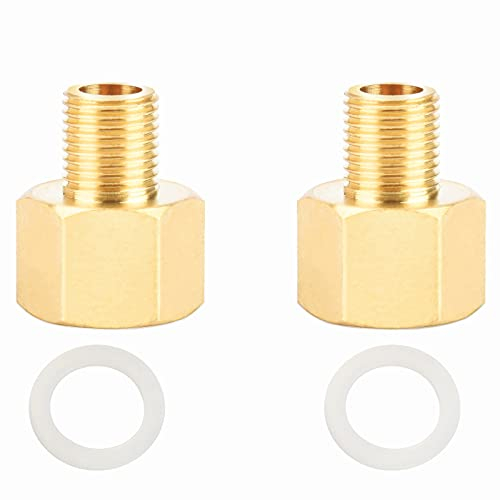 Reduzierstück 1/8 auf 1/4 Zoll aus Messing, AG/IG Reduzierverlängerung,2St Reduzierverlängerung Reduzierstück (1/8 Zoll Außen x 1/4 Zoll Innen) Gewinde/Messing Fittings