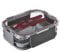 Westmark Lunch Box, Füllvolumen: 1740 ml, Zwei Etagen, Mit Besteck, 4 sichere Klick-Verschlüsse, Glas/Silikon/Kunststoff, Comfort, Transparent/Anthrazit/Rot, 236022EA