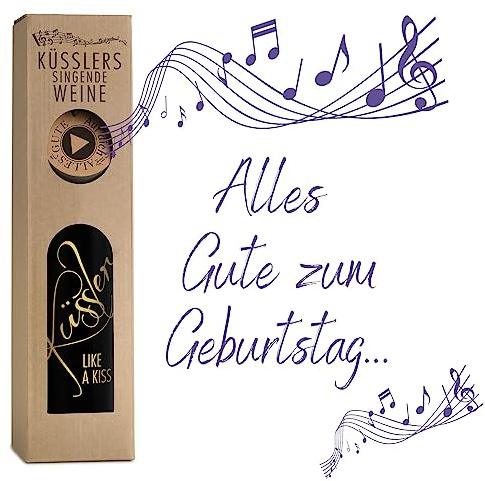 Neu! SINGENDER WEIN zum GEBURTSTAG - ein Cuvée rot mit eigenem Geburtstags-Lied - im nachhaltigen Geschenkkarton - das ideale Weingeschenk!
