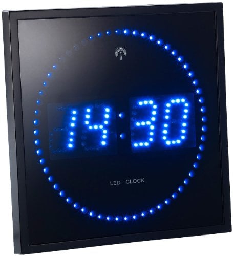 Lunartec LED-Funk-Wanduhr mit Sekunden-Lauflich (Versandrückläufer)