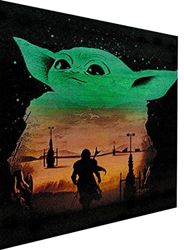 Magic Canvas Art Star Wars Grogu Leinwandbild 1- teilig Hochwertiger Kunstdruck Wandbilder – P5368, Größe: 160 x 120 cm
