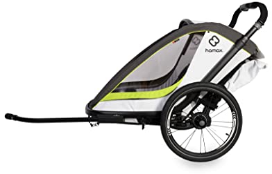 Hamax Breeze Child Bike Trailer: White/Green Single