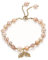 Emibele Frischwasser Perlen Armband mit Verstellbar Schieber, 14K Vergoldet Zirkonia Perlenarmband für Damen & Mädchen, Fischschwanz Natürlich Barock Armbänder Armkette Geschenk, Lila & Gold & Gelb