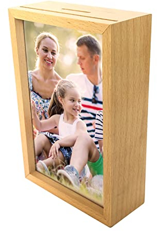 RoxNvm Spardose Kinder, Spardose Fotorahmen, 3D Spardose Geldgeschenke Geschenk, zur Aufbewahrung von Geld und Fotos, tolle Zimmerdekoration für Jungen Mädchen