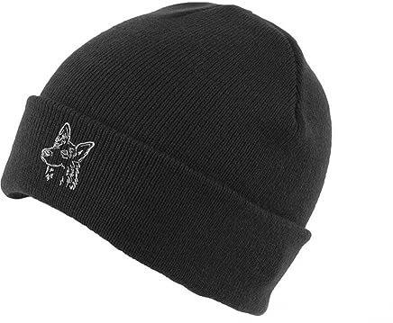 The House Of Dog: Hundebesitzer Schäferhund Classic Cuffed Unisex Beanie Skimütze mit gesticktem Design, Schwarz , One size