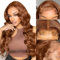 Echthaar Perücke 13x4 Braun HD Lace Front Wig 100% Human Hair Wig #4 Perücke Damen mit Babyhaar Light Brown for Women 28 Zoll（71cm）