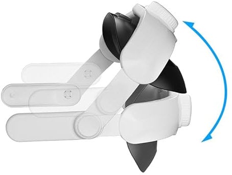 VR Headset Head Strap for Meta Quest 3 for Oculus Quest 3,Elite Strap Replacement for Enhanced Support,VR Headstrap Weight Reduction Stress Reduction Kit,with Head Cushion