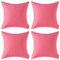 MIULEE 4er Set Outdoor Kissenbezug wasserdichte Kissenbezüge Sofakissen Dekorativ Couchkissen Wetterfeste Kissenhülle Zierkissen Bezug Weich für Sofa Couch Outdoor Garten Balkon 40x40 cm Rosa