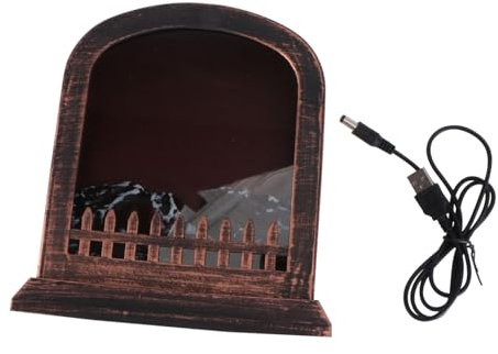 Mikikit 1stk Kaminlicht Flamme Wirkung Partei Lampe Feuer Lampe Kamin Tisch Display Laterne Kaminflamme Lampe Kamin Dekorative Lampe Led-kaminlampe Kind Schreibtisch Produkte Plastik