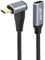 GELRHONR Winkel USB C Verlängerungs kabel Kurz 0.25M,100W 90 Grad Typ C 3,1 Gen 2 Stecker zu Buchse Kabel Schnellladung 10Gbps 4K@60Hz, für S21 S22, Laptop,Tablet,Smartphone (0.25M/0.8Ft)