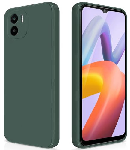GiiYoon Hülle Kompatibel mit Xiaomi Redmi A2 /Redmi A1, Hochwertiges Liquid Silicone Case, Rundumschutz Handyhülle, Kratzfestes Weiches Mikrofaserfutter- grün