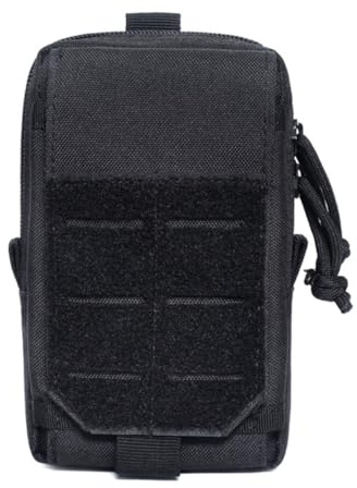 HOUSON Handytasche, Taktische Hüfttasche Molle Gürteltasche Handytasche Beutel Geldbörse Für Outdoor, Wandern, Camping, Jagd, Reisen Schwarz