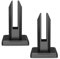 Nullnet 2 Pièces Pince de Clôture en Verre, Pince à Verre en Acier Inoxydable Escaliers en Acier Inoxydable 304, pour 8-12 mm/0,3-0,5 Po Verre, pour Escaliers Balcon Piscine Verre Balustrade (Noir)