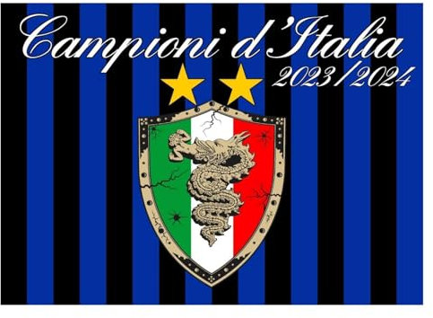 BANDIERA CURVA NORD INTER SCUDETTO CAMPIONI SECONDA STELLA