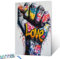Malen nach Zahlen im Graffiti-Stil für Erwachsene, Kinder, Anfänger, gemalte Hände, DIY-Ölgemälde, Acryl-Malen-nach-Zahlen-Set für Kinder, Erwachsene, Anfänger, Banksy-Retro-Stil (DIY-Rahmen), 40,6 x