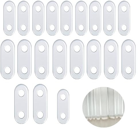 UtySty Confezione da 20 pesi per tende, ovali, in ferro, per tende velate, casa, camera da letto, doccia, tessuto, finestre, bandiere, patio, interni