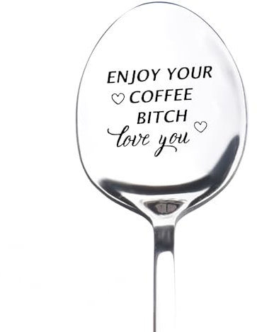 Funny Best Friend Friendship Gifts for Girls BFF Birthday Christmas Gifts for Coffee Lover Gifts for Women Bestie Love You Gift for Girlfriend Birthday Gifts for Gf Enjoy Your Coffee Spoon