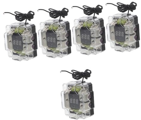 Gatuida 5pezzi Portafusibili Auto Digitale Per Amplificatori Audio Supporto Stabile e Resistente Installazione Facile e Veloce Compatibile Con Vari Sistemi Audio Display Per Controllo