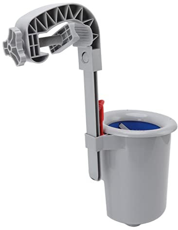 LIYJTK Skimmer per superfici della Piscina, Skimmer a Parete per Piscina in plastica Filtro pulitore Automatico a Parete Grigio Collettore di detriti Filtro per detriti Galleggiante per