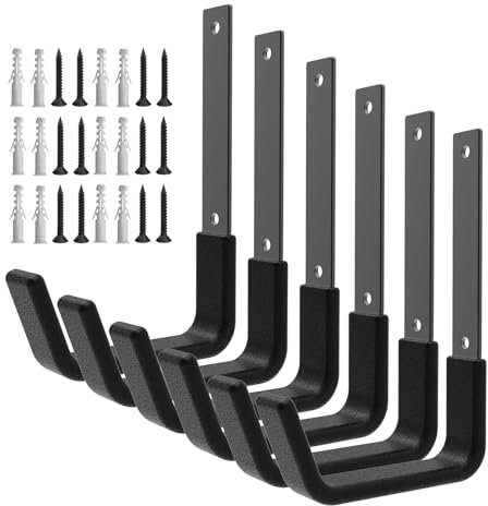Ganci resistenti per garage, ganci da parete per garage, supporto per tubo, ganci per bici & scala, gancio per motosega, soffiatore per foglie
