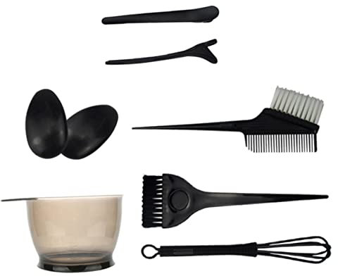 Haarfärbe 8 Stück Schwarz aus Pp und Nylon, Friseurwerkzeuge