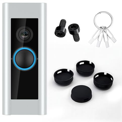 SIGANDG Doorbell Button Replacement, Doorbell Pro Buttons Replacement, Video Doorbell Buttons Compatible with Doorbell Pro,Come with 4Pack Buttons, 2Pack Screws,4Pack Doorbell Opening Tool