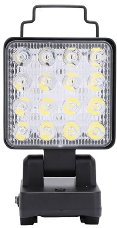 Tragbare LED-Arbeitsleuchte mit 1200–1500 Lm, 3 Gängen, Typ-C-Ausgang, Kabellose Leuchte für Outdoor, Camping, Kompatibel mit Parkside X20V Team