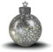 formano Deko-Kugel Silber- Frosty 35cm mit LED Licht Timer Beleuchtete Glaskugel - Weihnachtsdekoration Tisch Regal Deko-Kugel 6h/18h Timer Weihnachtskugel zum Stellen
