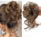 Große Dutt Haarteil Haargummi Mit Haaren Hochsteckfrisuren, Gelockt Messy Bun Haarteil mit Gummiband für Frauen Mädchen (12/24 braun Mix Hellbraun)