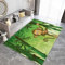 Teppich Cartoon-Stil AFFE Bambus Wohnzimmer Teppich 60 x 120 cm rutschfest Modern 3D Effekt Teppich für Flur, Schlafzimmer, Flanell Teppich Geeignet für Wohnkultur