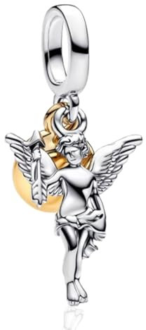 Amuefer Amorflügel Charms für Armbänder 925 Sterling Silber mit Cubic Zirkonia Anhänger für Halsketten Geburtstag Weihnachten Schmuck Geschenke für Frauen