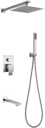 Regendusche Set Unterputz Einhebelmischer 3 Betriebsarten Dusche Unterputz Armatur Set,Gebürstet