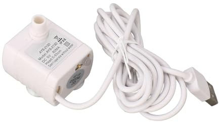 Fydun Pompe de Fontaine à Eau pour Animaux de Compagnie Silencieuse Empêche la Combustion à Sec Alimentée par USB Moteur sans Balai CC Mini Pompe de Distributeur d'Eau pour Chat
