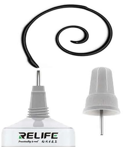 50ml Super Colla Forte Universale per riparazioni telefoni, smartphone, tablet PC con ago di precisione - Adatta anche per gioielli, libri, pelle e scarpe (NERA)