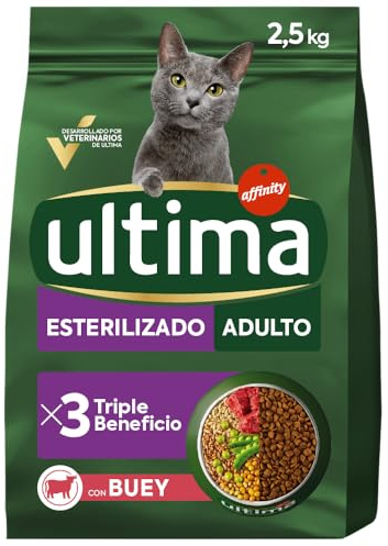 Ultima Pienso para Gatos Adultos Esterilizados con Buey - 2,5kg